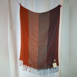 Alpaca International Multicolor Woven Scarf with Fringe